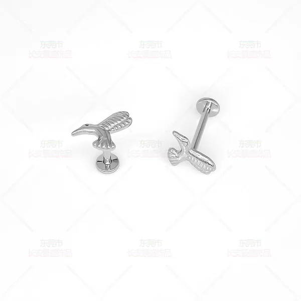 Titanium Natural Color Individual Ornament Head Eagle