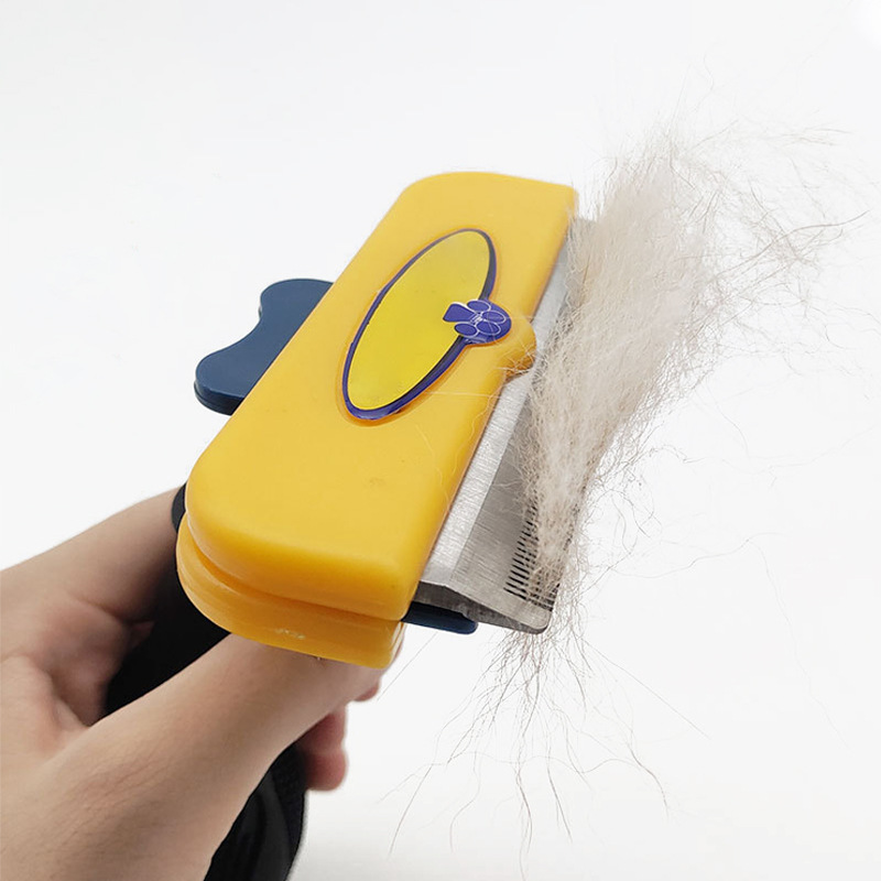 Peine para adelgazar el pelo de mascotas, para gatos y perros, elimina el pelo suelto, limpia y quita el pelo, peine de acero para mascotas.