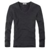 Velvet-free V-neck dark gray