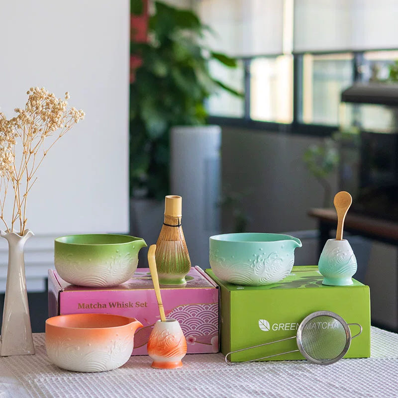 (Cross-border trading), matcha, tea cup, set, gradient