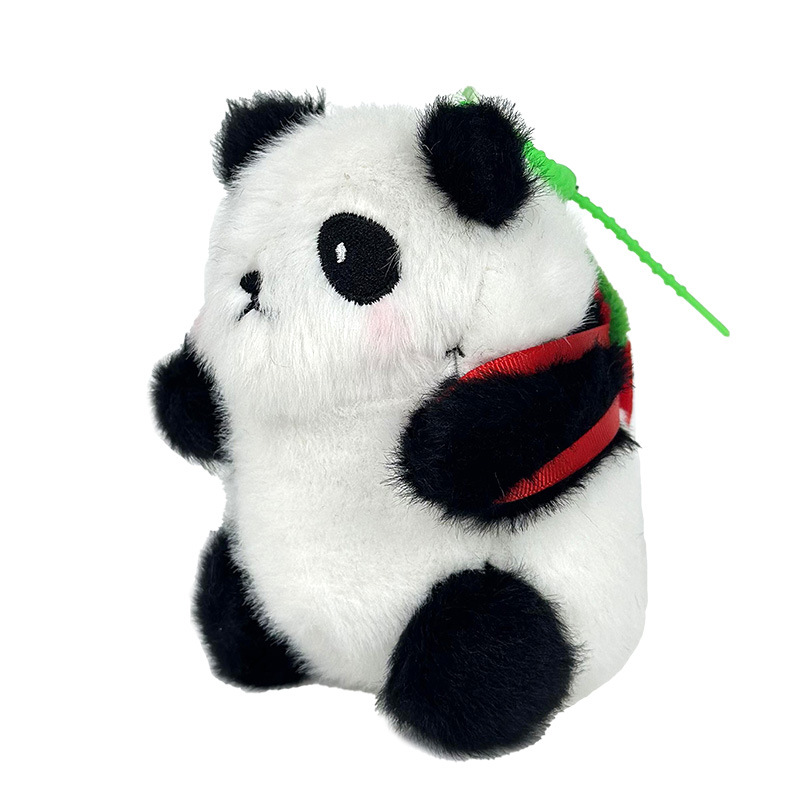 Máquina de muñecas de simulación de muñecas de peluche pandas gigantes recuerdos de muñecas de peluche de 4 pulgadas colgantes al por mayor