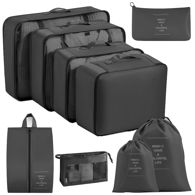 Bolsa de almacenamiento de viaje transfronterizo de ocho piezas Bolsa de almacenamiento de viaje de negocios Bolsa de almacenamiento de gran capacidad Bolsa de almacenamiento de viaje impermeable