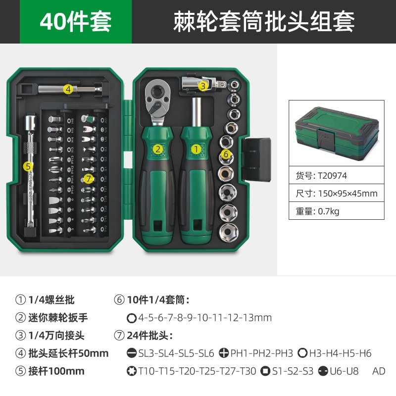 Ximeng【Knight Magic Box】Small Ratchet Wrench Set Quick Ratchet Wrench Cycling Household Tool Combination