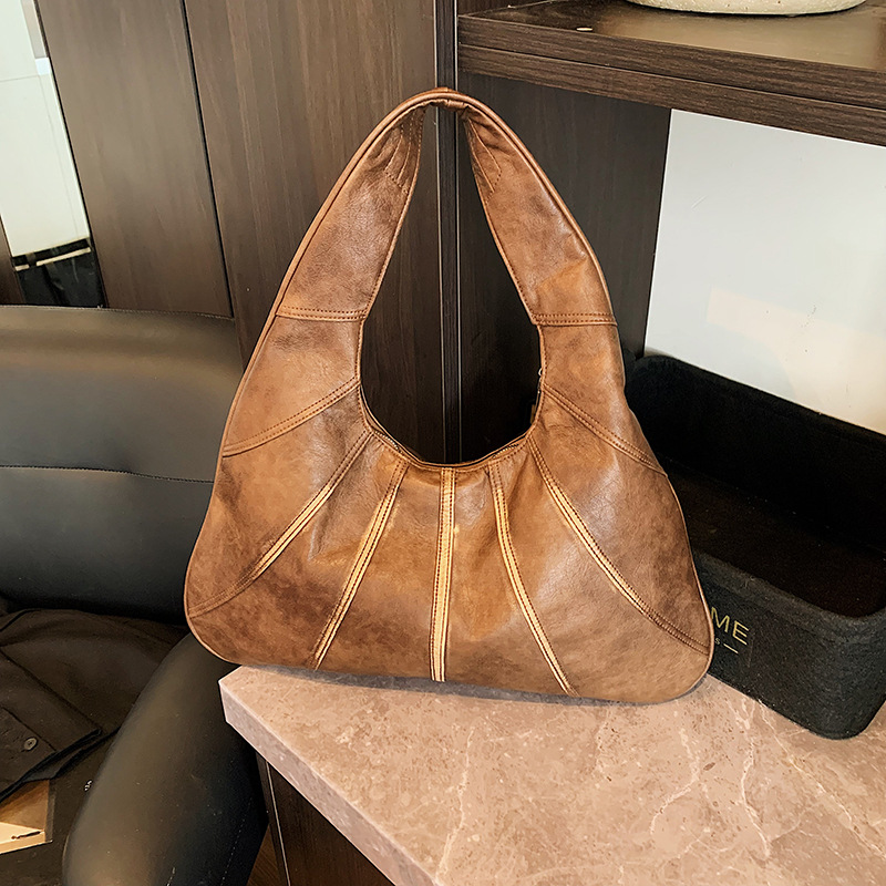 Bolso de axila retro estilo Hong Kong 2025 verano nuevo bolso femenino personalizado bolso antiguo casual bolso de hombro de gran capacidad