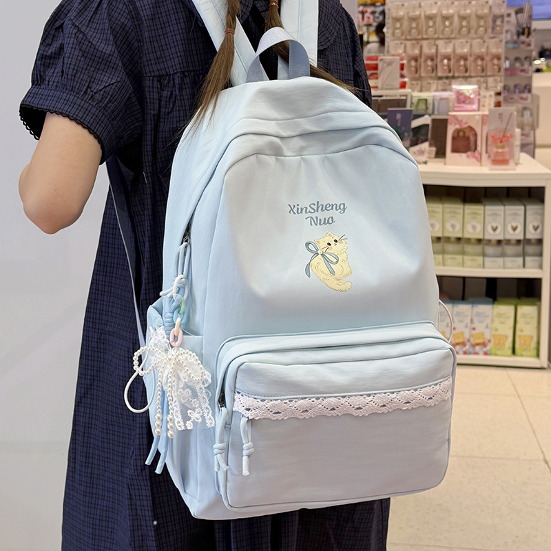 Cute school backpack for girls, unique design, versatile, large capacity laptop backpack for high school students and junior high school students.