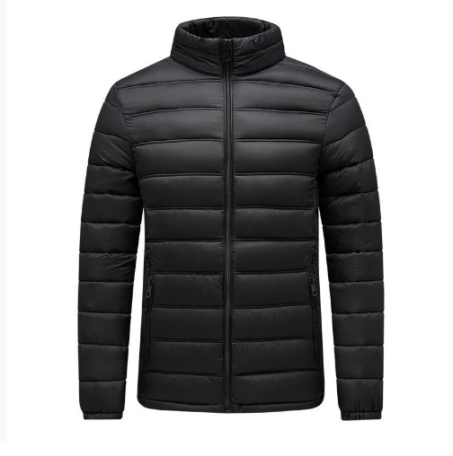 2026年新作メンズダウンコットンジャケット、大きいサイズ、クロスボーダー、スタンドカラーコート、厚手で暖かいフード付きコットンジャケット、卸売