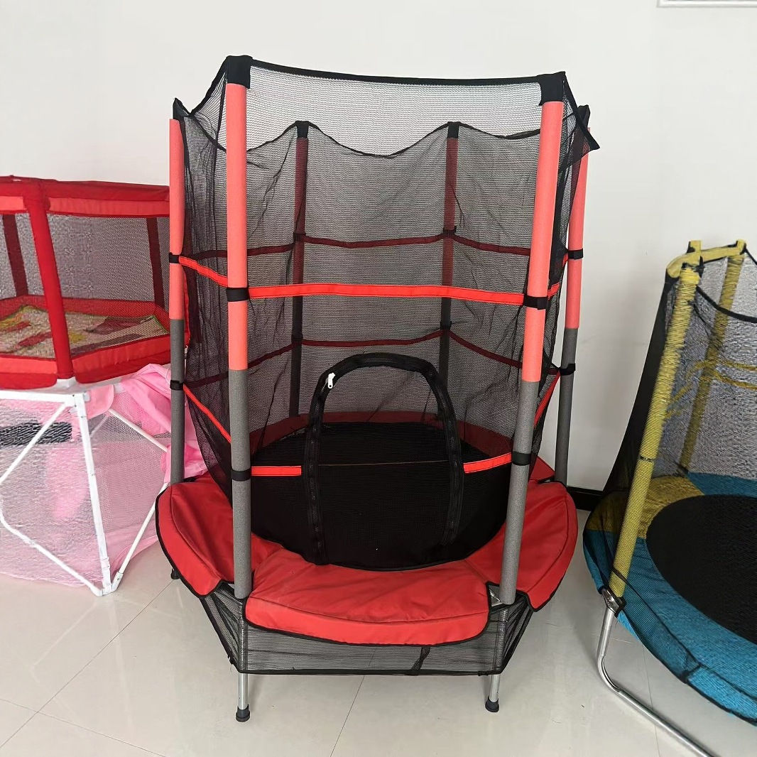 Cross-Border Trampoline, Indoor Children's Trampoline, Outdoor Large Trampoline, Baby Small Trampoline with Protective Net, Bouncing with Protective Net