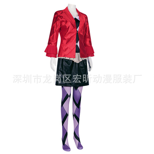 The Same as the Clown 2 Movie Cosplay Costume Female Harley Quinn Halloween New Clown 2 Cosplay Stage Costume