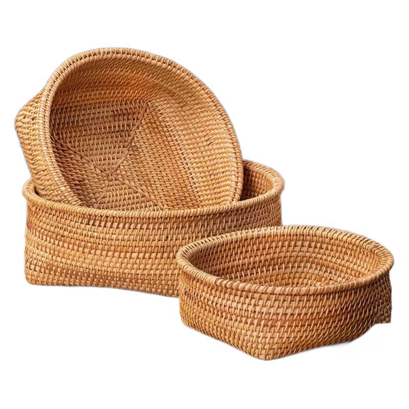 Vietnam Qiuteng Tianyuan Canasta de almacenamiento local Nueces domésticas Frutas secas Canasta de ratán Canasta de pan al vapor Canasta de almacenamiento de bocadillos