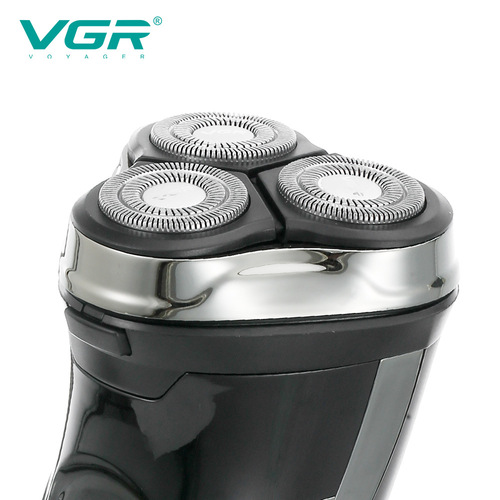 VGR318 Three-Head Electric Shaver, Full-Body Washable Home Use Digital Charging Razor, Beard Trimmer