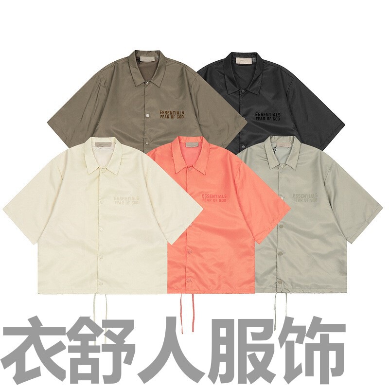 Fog Double-Layer Shirt for Men and Women, Summer New Style, Youth Large Size Loose Lapel Shirt, Short Sleeves