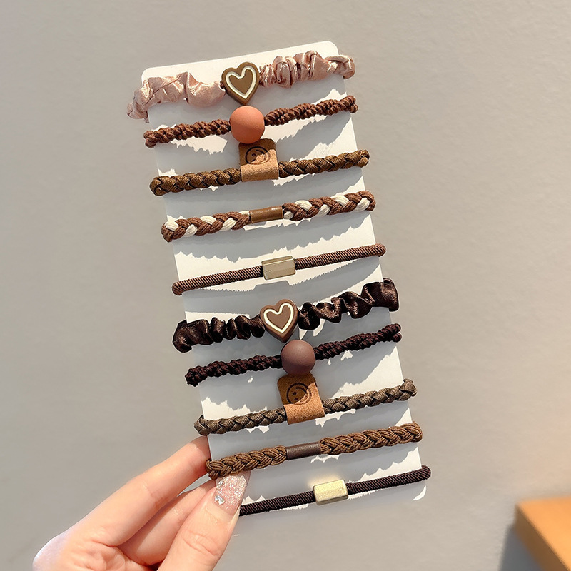 Caricatura encantadora anillo de pelo pulgar no daña el cabello de los niños correa de correa pequeña cuerda de cabello para niñas cuerda de cabello