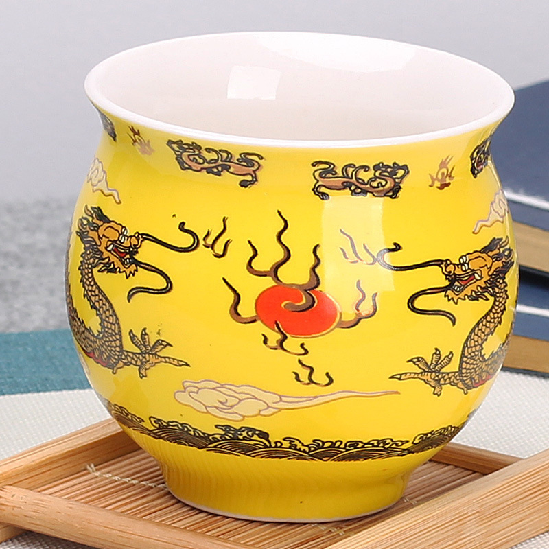 단일 찻잔 - 이중층 황운룡