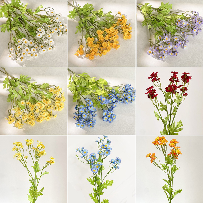 Ins Fresh Chamomile 30 Daisies Chrysanthemum Flower Fake Flower Decoration Wedding Decoration Photography Props