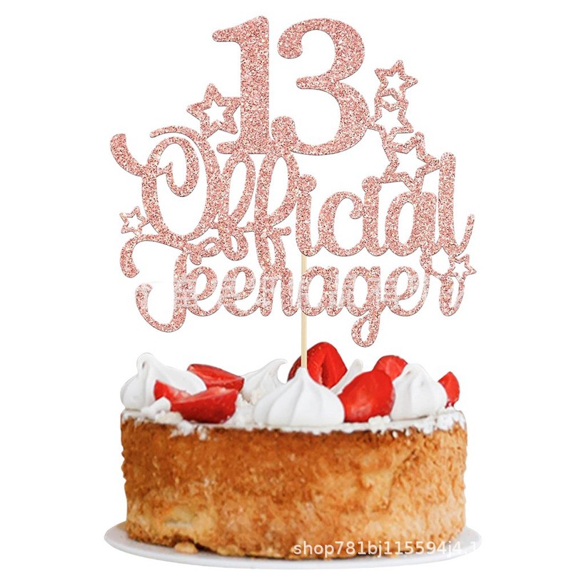 アマゾンの人気公式青少年13歳の誕生日ケーキの大挿し札は13歳の誕生日パーティーのテーマを飾ります。|undefined