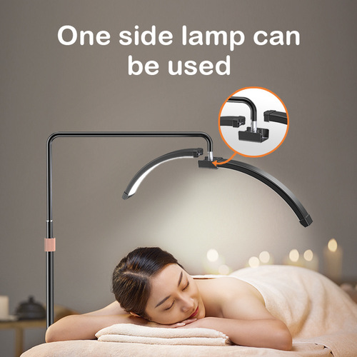 New 26-inch half-moon beauty lamp, eyelashes and manicure floor-standing 1.8-meter bracket double lamp head eye protection arc lamp cross-border