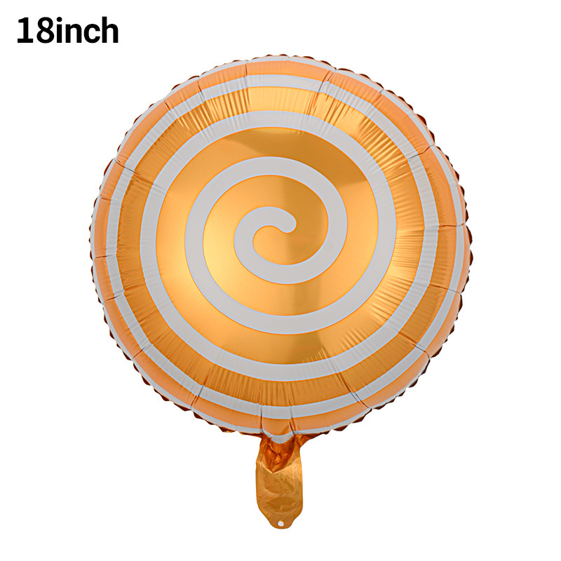 18 pulgadas dulces molino de viento globo de película de aluminio fiestas de cumpleaños de niños molino de viento diseño de globo al por mayor