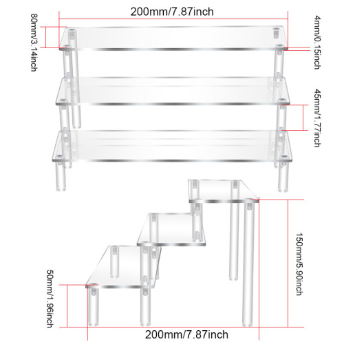 Acrylic display stand hand-made blind box multi-layer storage rack jewelry ornaments booth jewelry live broadcast display rack