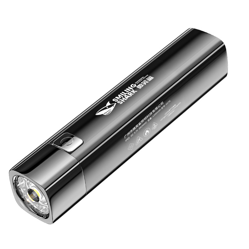 617A 고정 초점 소형 손전등 - 검정색 [내장 배터리 1200MAH]