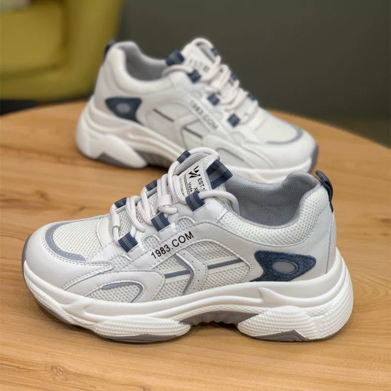 Обувь папы женская волна 2024 весна и осень новая дышащая толстая подошва износостойкая уличная жареная спортивная обувь