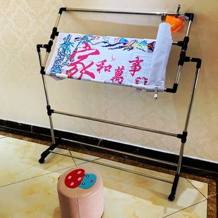 Stainless steel thickened cross stitch shelf vertical adjustable vertical embroidery stretch embroidery tool embroidery shelf frame large