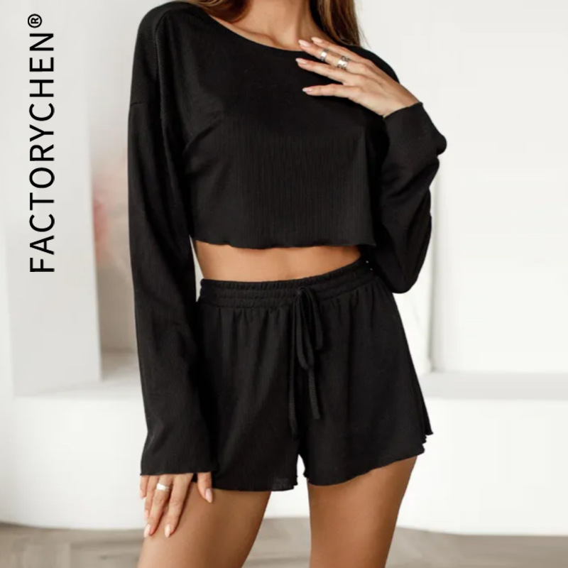 autumn comfortable knitted long-sleeve