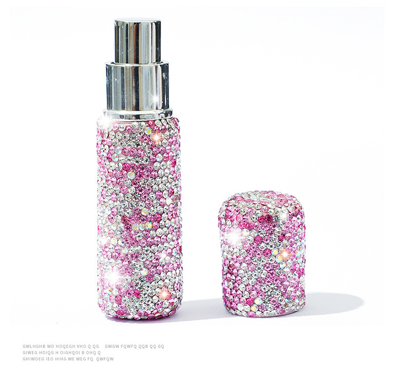 10ml botella de fragancia de diamante con boquilla de pulverización, botella de muestra de vacío, maquillaje de viaje, mini botella de pulverización