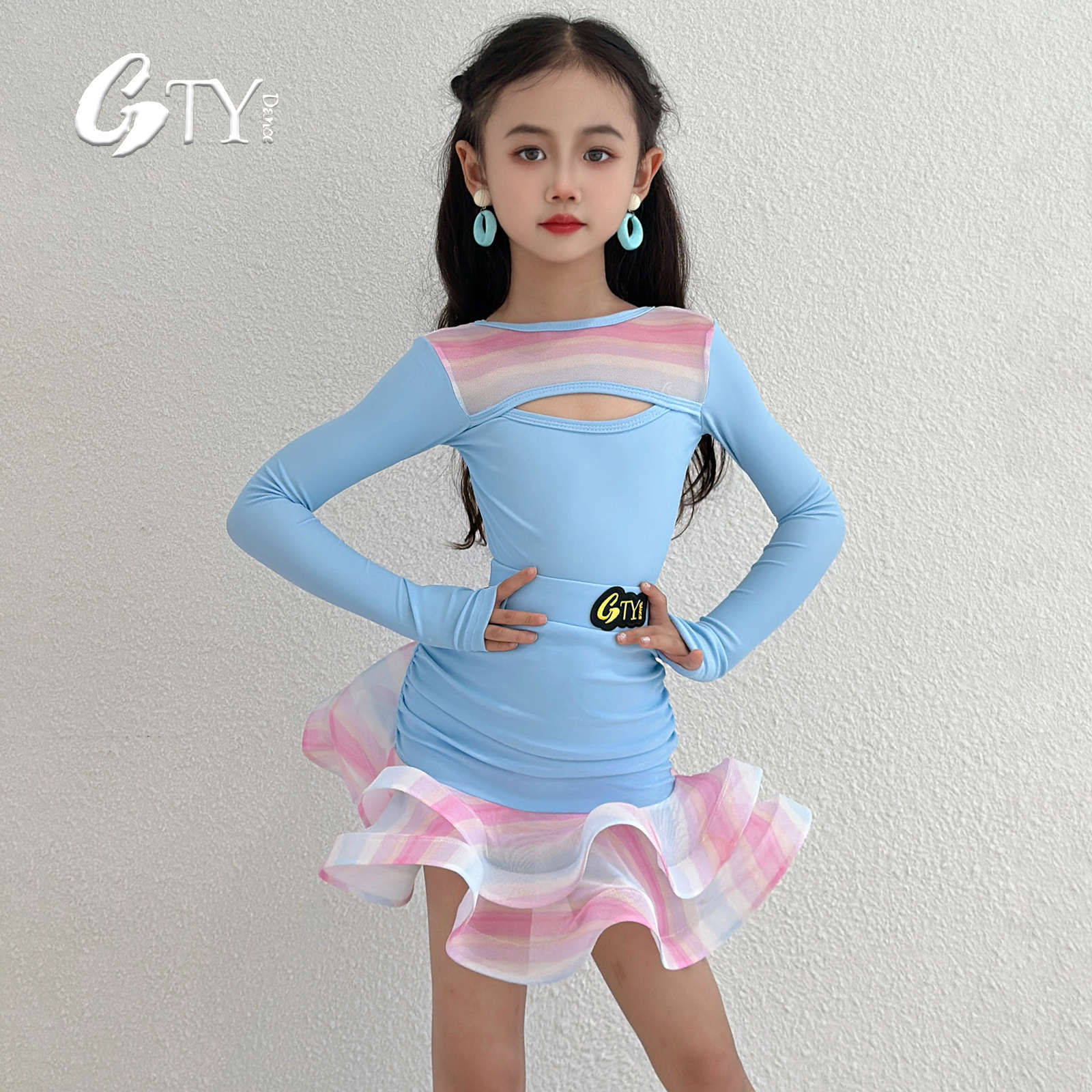 Gtydance Latin Dance Clothing for Girls 2025 New Autumn and Winter Classy Training Clothing Dance Table L25211