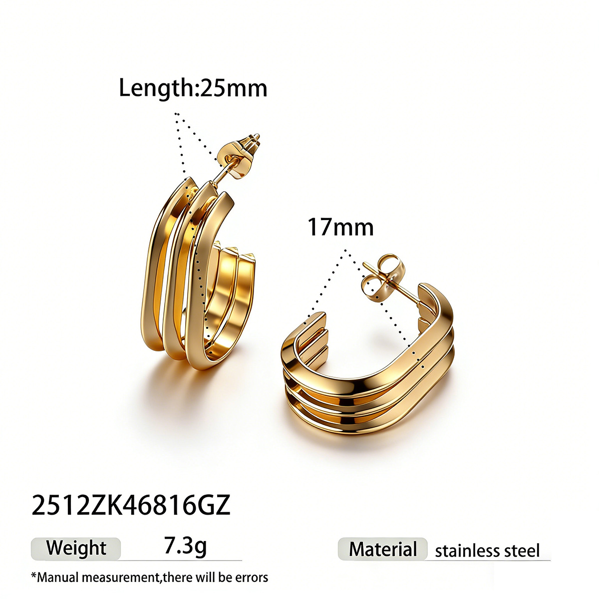 Taina europa y americana pendientes de acero inoxidable lujoso ligero de alta sensibilidad brillante cara eléctrica de aluminio de acero de color contraste pendientes de orejas de venta caliente transfronterizas