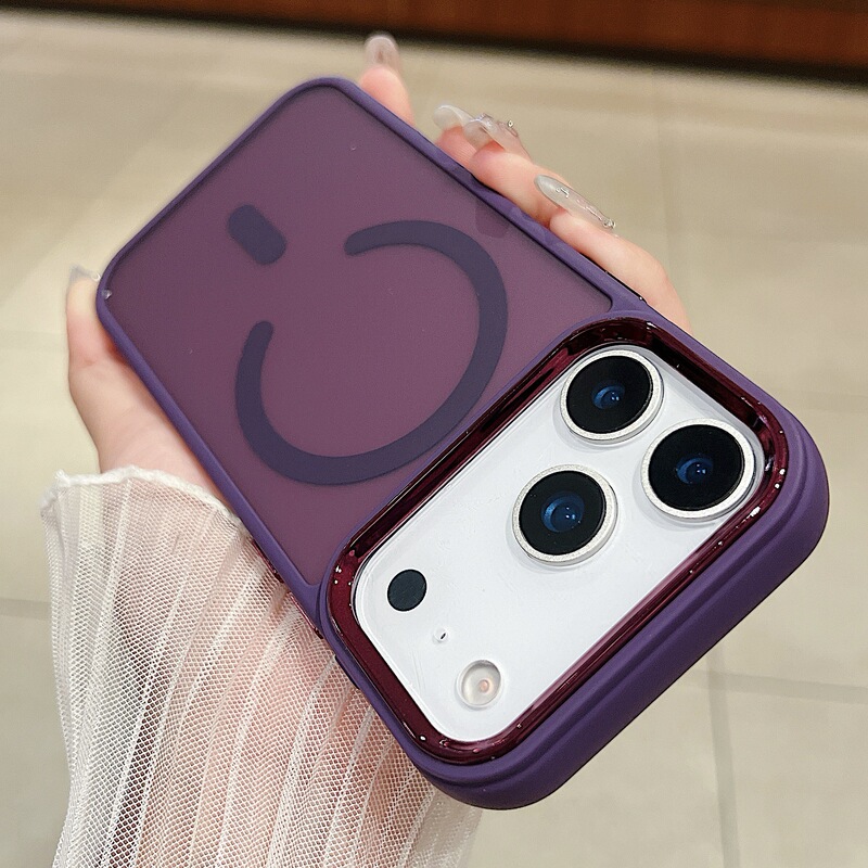 苹果17promax肤感磁吸手机壳iPhone16磨砂15半透14大孔防摔保护套|undefined