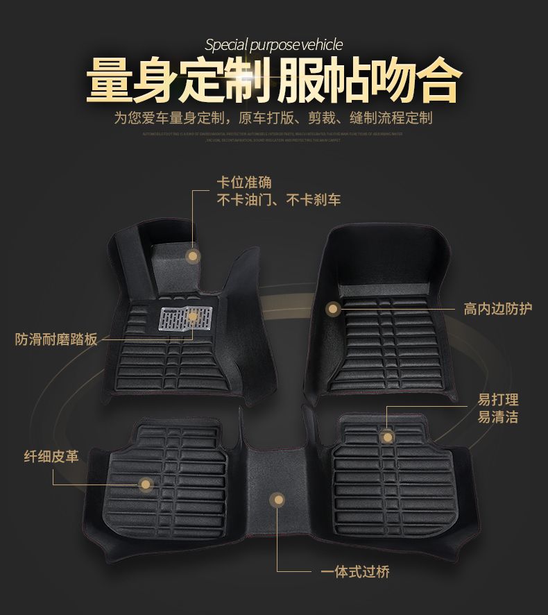 Suitable for Car Floor Mats for Baic New Energy Eu5/Ec180/Ev150/Ev160/Ex360/Eu260/Ec3/