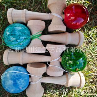 6cm��ɫ����ʯ���������� �ձ�kendama���T ľ�| Դ�^�S��