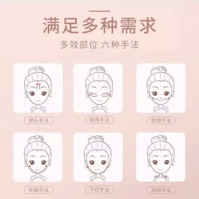 masajeador de rodillos de cristal de polvo en forma de corazón, masajeador de rodillos de doble cabeza, placa de belleza facial de cristal rosa