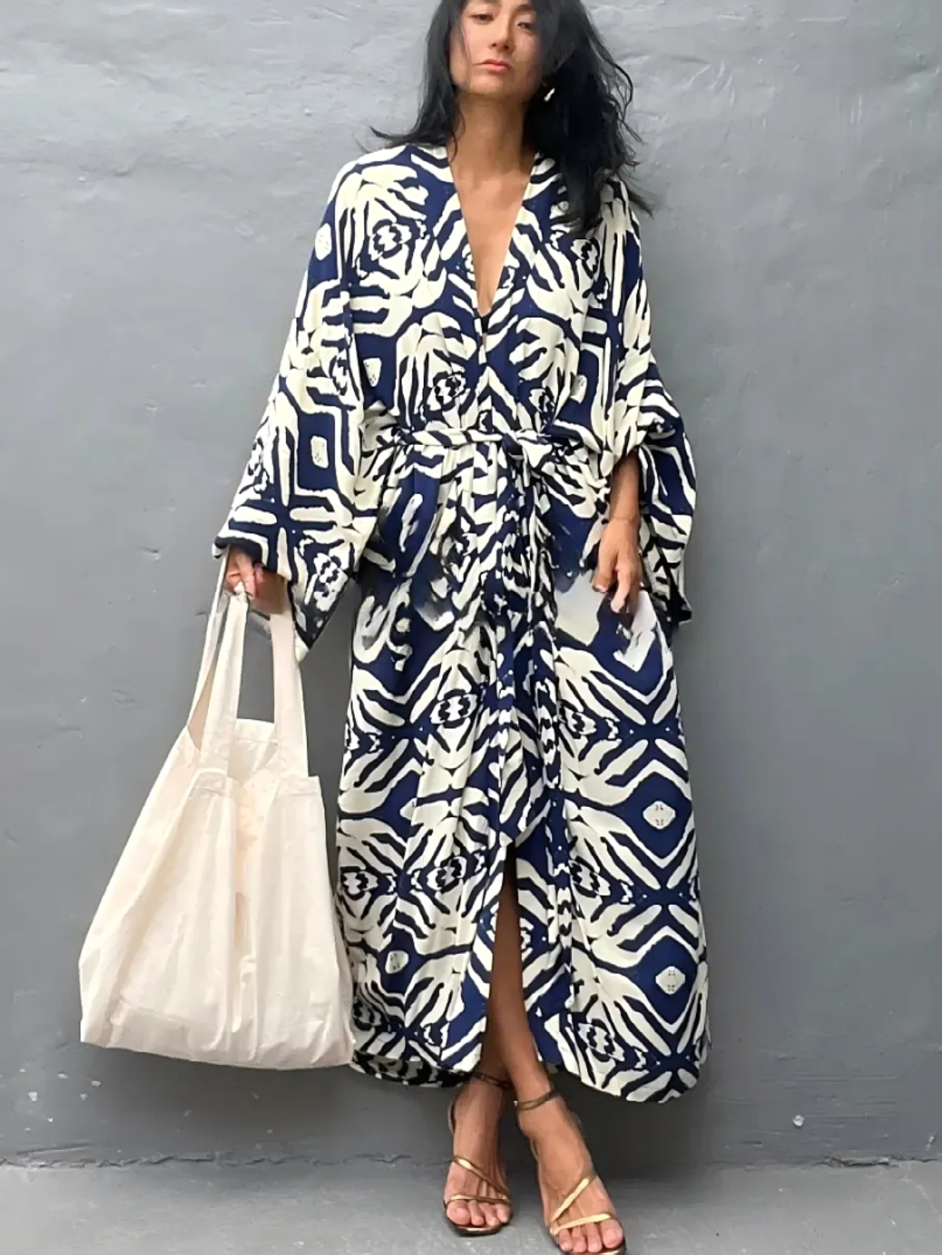 Camisas de playa transfronterizas de algodón impresión de vacaciones cardigan protector solar bikini camisa de baño mujer 1D139