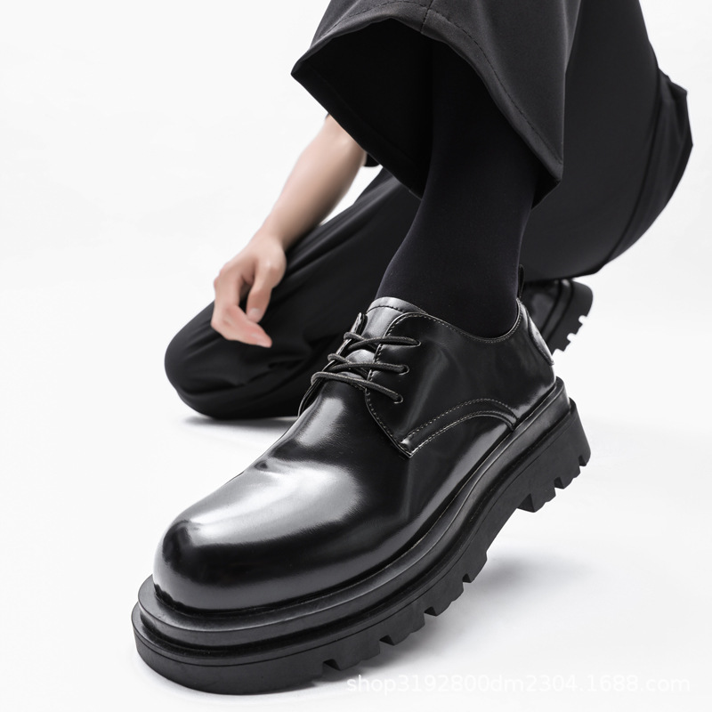 59257 Platform Derby Shoes Men's Height Increasing Small Big Toe Leather Shoes High-end Sense British Commuter All-match Low-top Tooling 59257 Platform Derby Shoes Men's Height Increasing Small Big Toe Leather Shoes High-end Sense British Commuter All-match Low-top Tooling