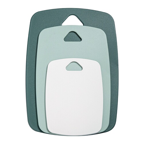 Baby food supplement chopping board three-piece set home kitchen plastic thickened double-sided classification cutting board small fruit chopping board