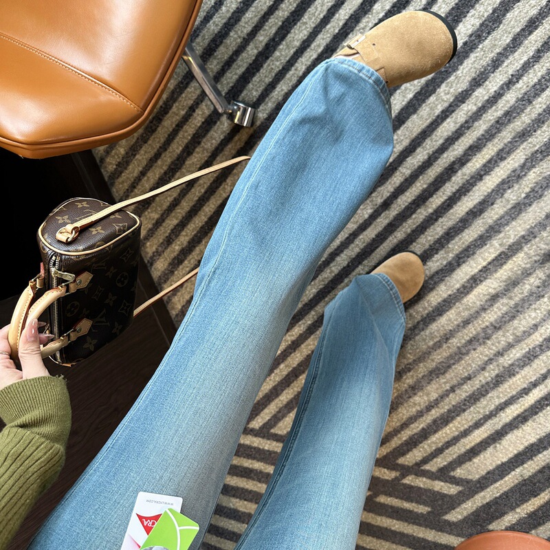 Original Comic-Style Legs~! High-Waisted Stretchy Flared Jeans for Women, 2026 Spring New Style, Slim Fit, Versatile, Slimming Long Pants Original Comic-Style Legs~! High-Waisted Stretchy Flared Jeans for Women, 2026 Spring New Style, Slim Fit, Versatile, Slimming Long Pants