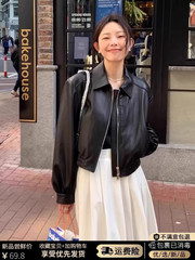 黑色短款皮衣外套女夹克2025春秋新款爆款高级感独特超好看小个子