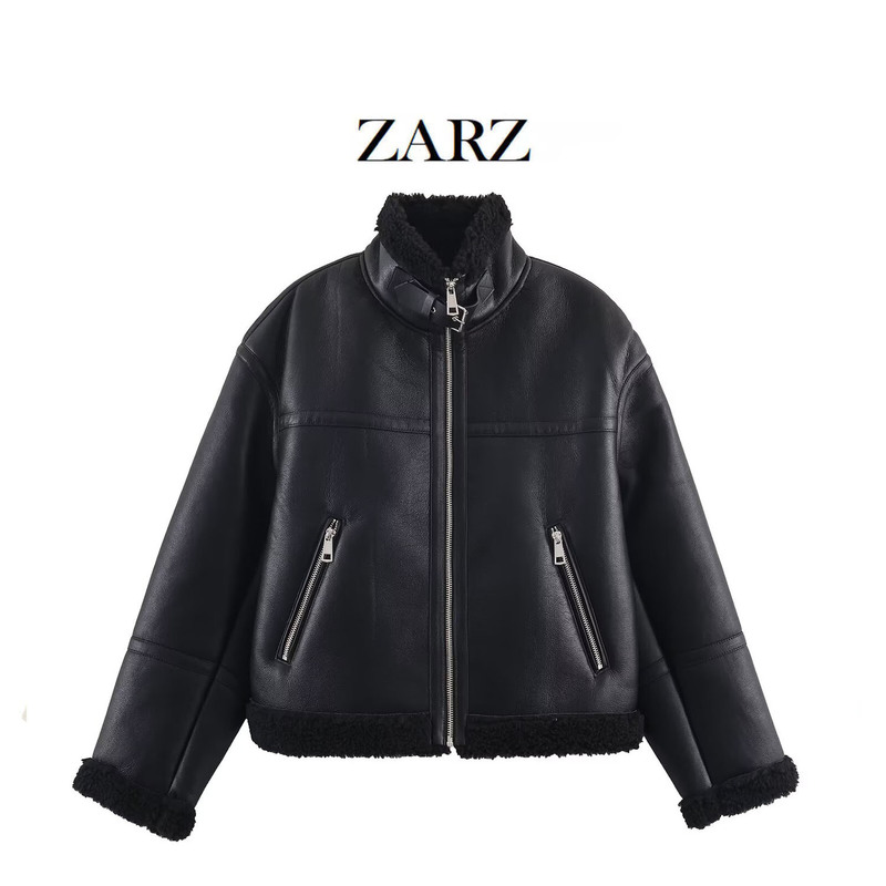 Zarz Homemade European and American Style New Women's Fashionable Casual Double-Sided Fleece Jacket 3046367