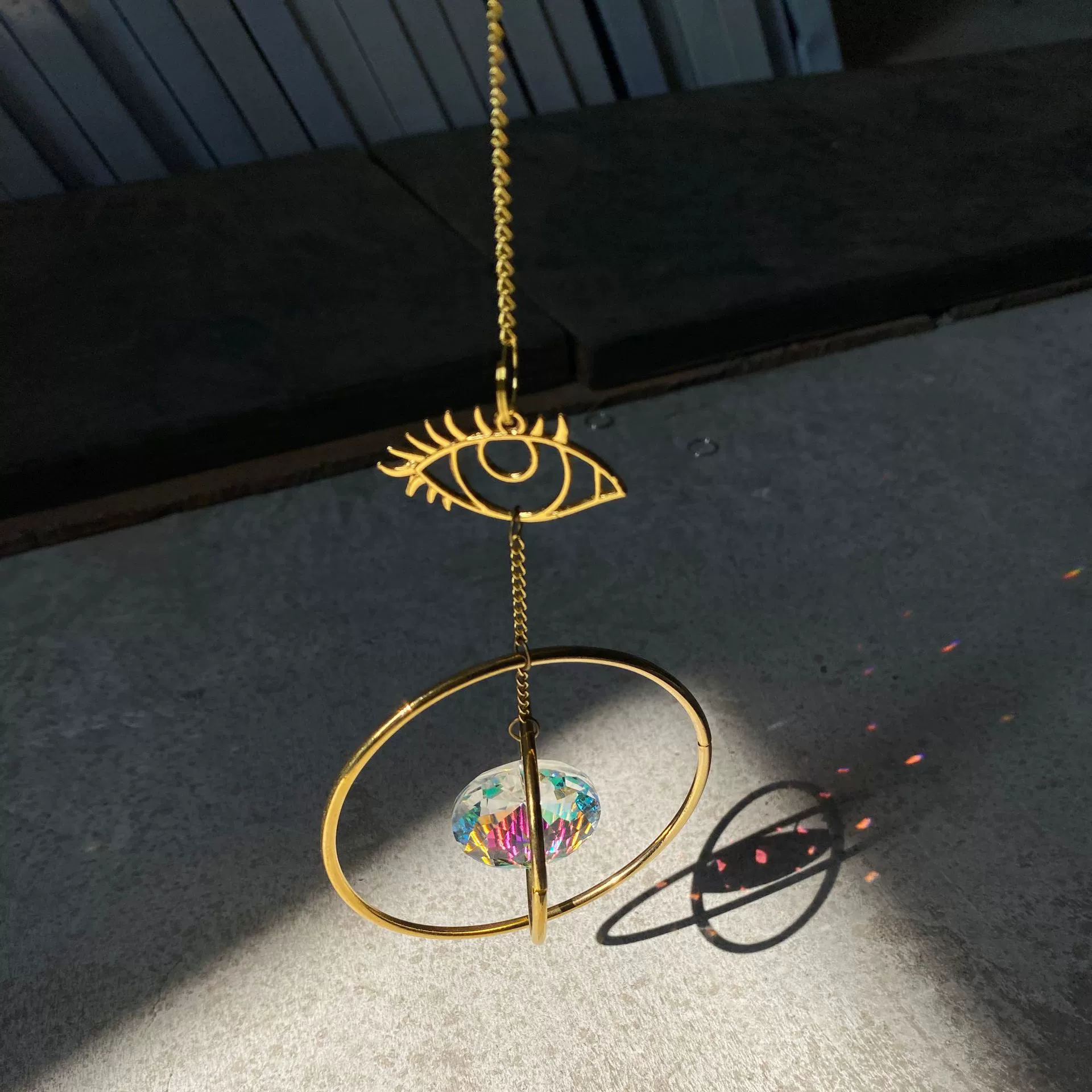 Daily Occasion Artificial Crystal Material Simple Style Circle Eye Artificial Crystal Pendant Artificial Decorations