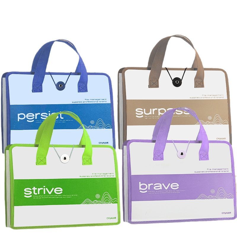 Bolsa de archivo portátil Bolsa de órgano de 13 cuadros Papel de prueba de estudiante de gran capacidad Bolsa de clasificación de materias Libro de almacenamiento de datos al por mayor