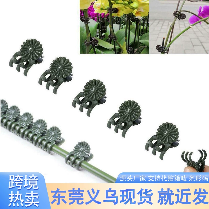 Орхидея стебля зажим для растений Поддержка лозы пластиковый зажим для роста цветов вертикальные ветви зажим для садовых растений