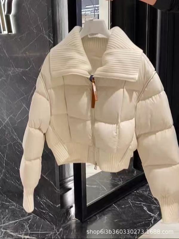 毒家版本南油高货 M家新款女拼接针织短款羽绒服冬季显瘦保暖外套|undefined