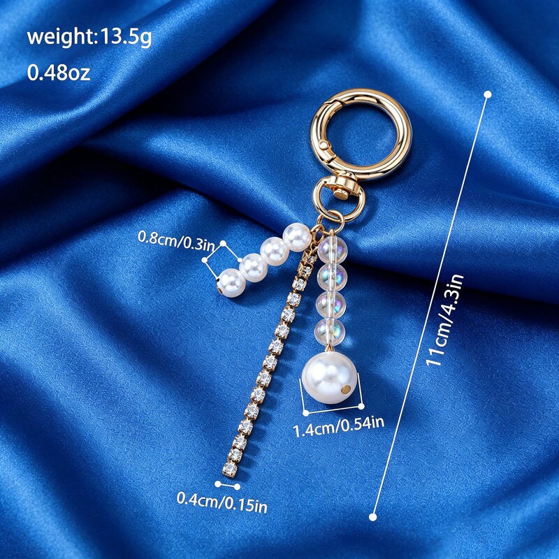 New Hot-Selling Fashion Design Beaded Key Ring Key Chain Pearl Bow Keychain Crossbody Bag Pendant New Hot-Selling Fashion Design Beaded Key Ring Key Chain Pearl Bow Keychain Crossbody Bag Pendant