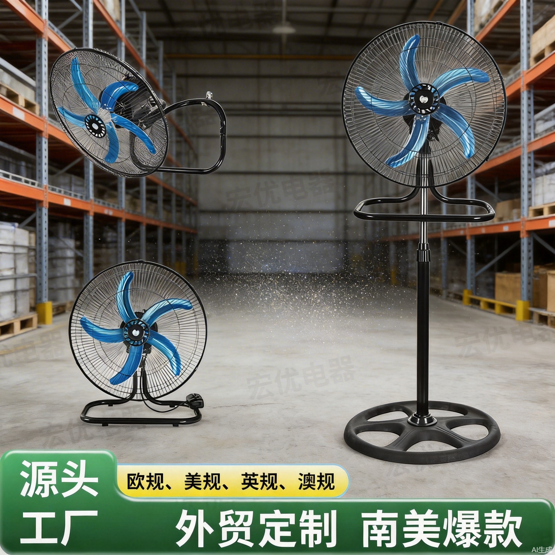 Fábrica de ventilador de piso transfronterizo 18 pulgadas ventilador industrial 3 - en - 1 ventilador vertical de pared de alta potencia ventilador eléctrico
