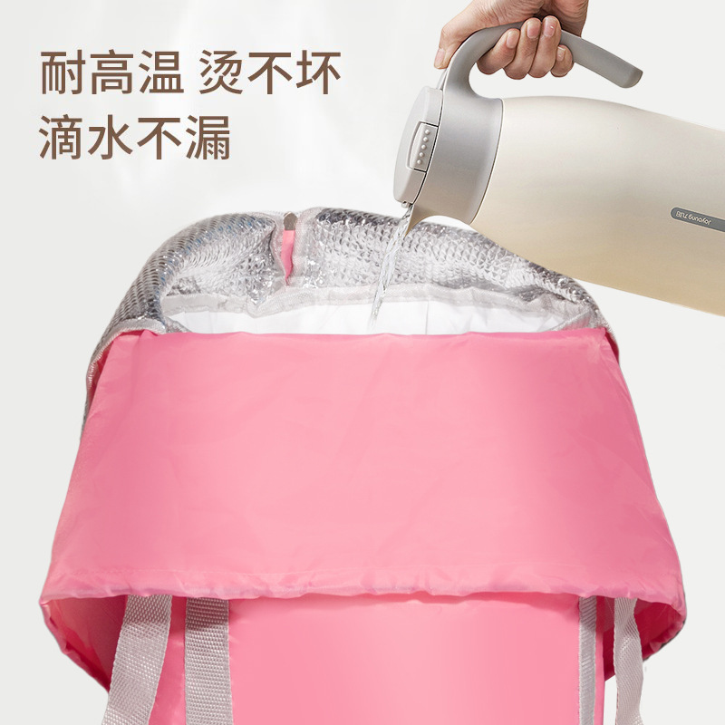 Travel portable outdoor camping foldable water bucket thick large size wash basin laundry bucket simple foot soaking device