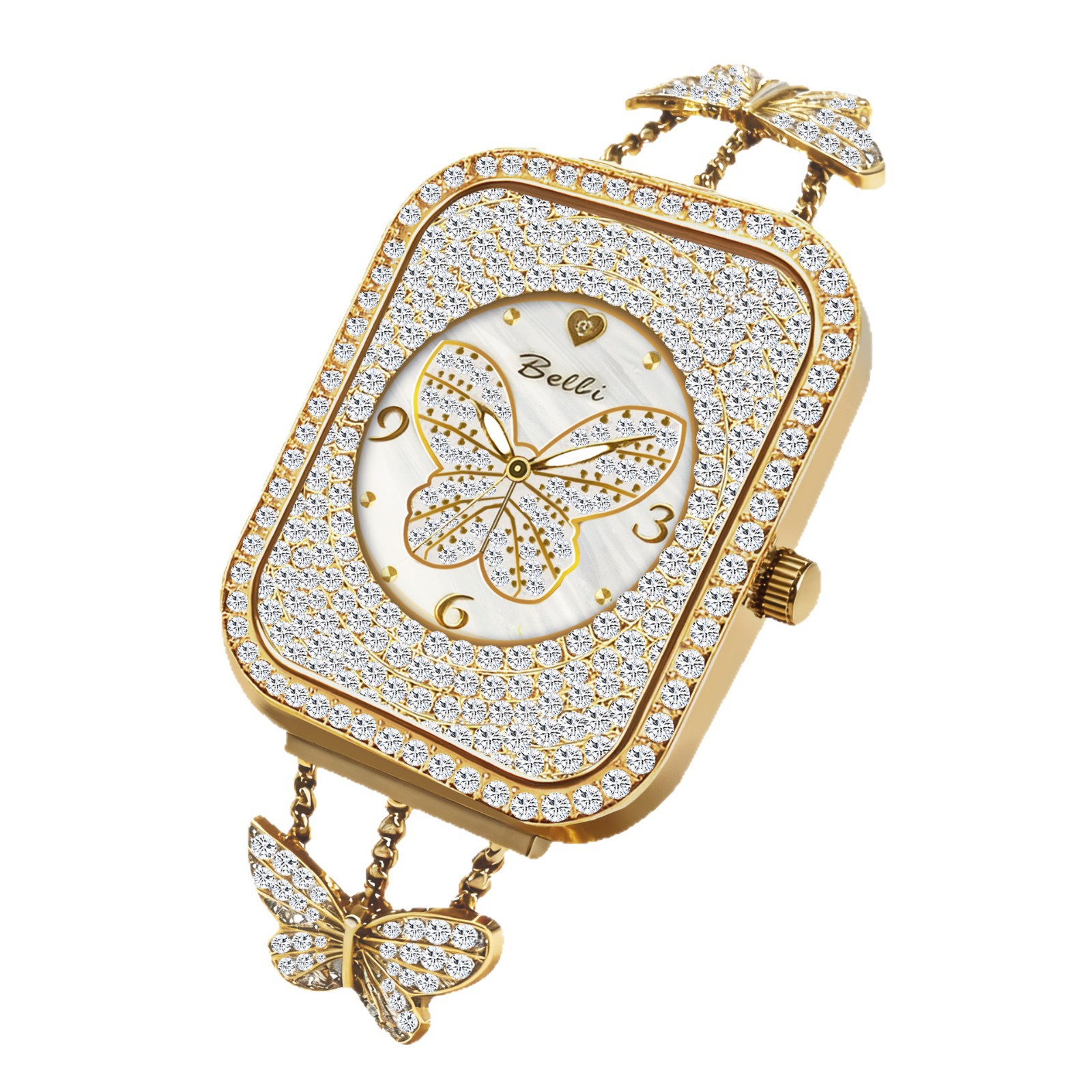 BELBI diamond small butterfly watch strap suitable for apple watch apple watch apple ladies watch iwatch 5