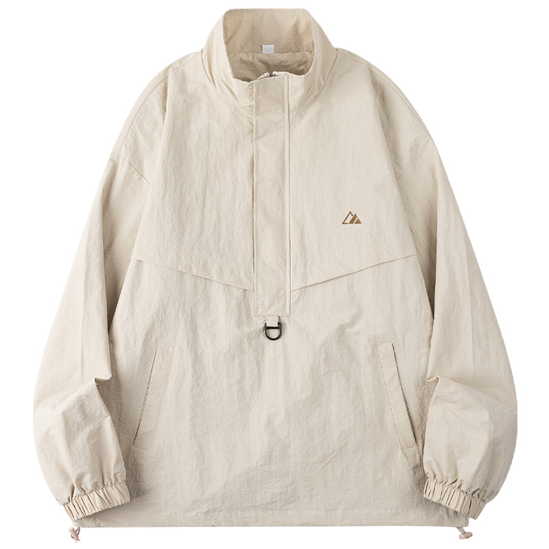 Japanese retro travel waterproof windproof autumn jacket with zipper