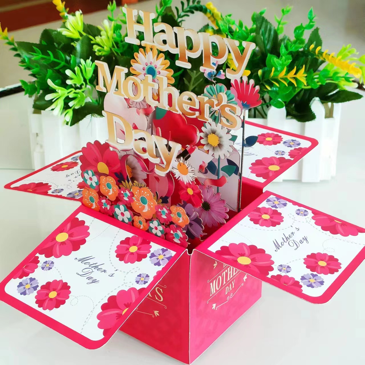 2024新款跨境母親節立體彈開式立體盒多款式批發可定加印LOGO