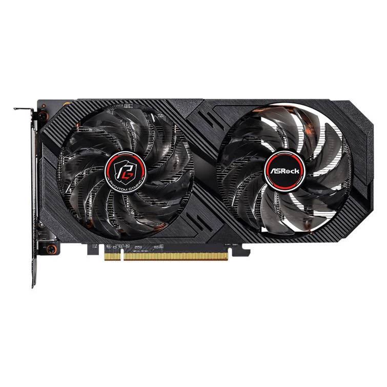 Графическая карта (ASRock) RX 6500 XT Phantom Gaming D, 4 ГБ GDDR6, OC, PCIe 4.0, двойной вентилятор